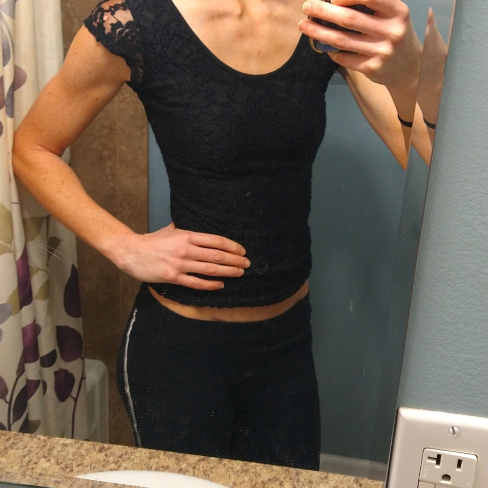 Black lace top